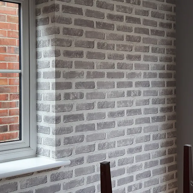 Wallpaper with a brick effect 