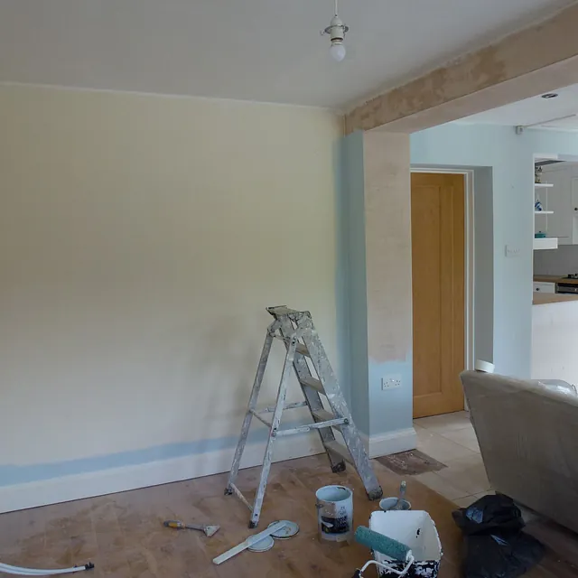 Room in progress of being painted