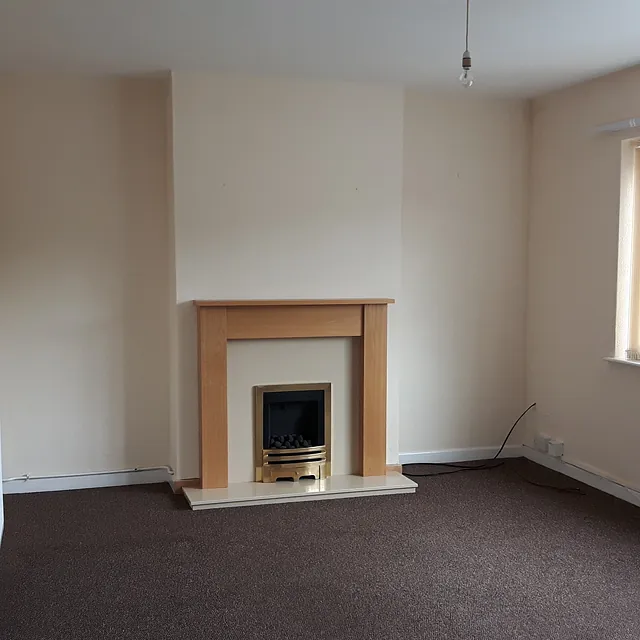 Living room painted cream