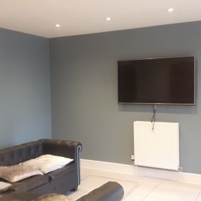 Grey painted living room coventry